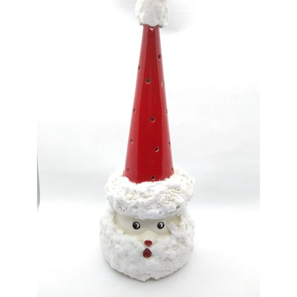 Santa Claus 12.75" Faux Candle Votive Holder? Decor Signed Bhadon - Picture 4 of 9